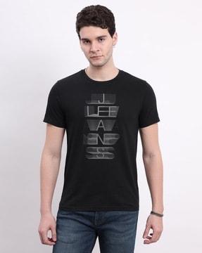 men graphic print crew-neck t-shirt
