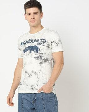 men graphic print crew-neck t-shirt