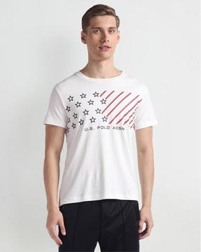 men graphic print extra slim fit crew-neck t-shirt