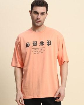 men graphic print oversized fit t-shirt