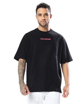 men graphic print oversized fit t-shirt