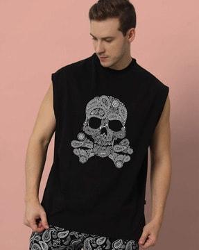 men graphic print oversized fit t-shirt