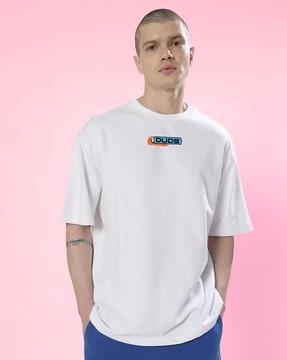 men graphic print oversized fit t-shirt