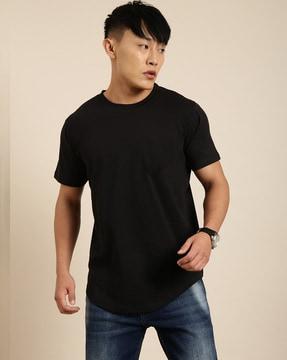 men graphic print regular fit crew-neck t-shirt