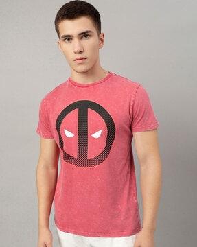 men graphic print regular fit crew-neck t-shirt