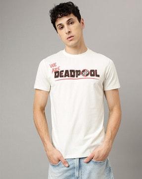 men graphic print regular fit crew-neck t-shirt