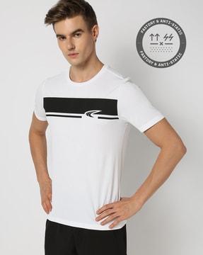 men graphic print regular fit crew-neck t-shirt