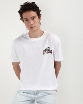 men graphic print regular fit crew-neck t-shirt