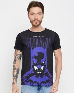 men graphic print regular fit round-neck t-shirt