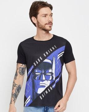 men graphic print regular fit round-neck t-shirt