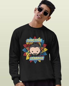 men graphic print regular fit sweatshirt