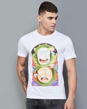 men graphic print regular fit t-shirt