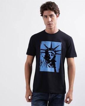 men graphic print regular fit t-shirt