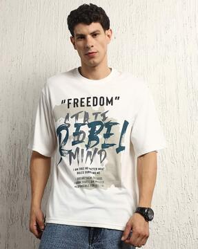 men graphic print regular fit t-shirt