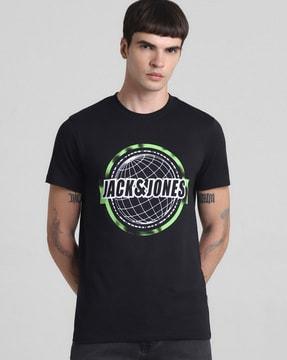 men graphic print slim fit t-shirt