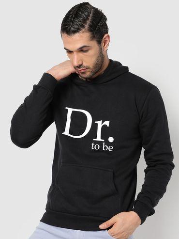 men graphic printed hooded sweatshirt