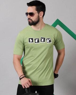 men graphic regular fit crew-neck t-shirt