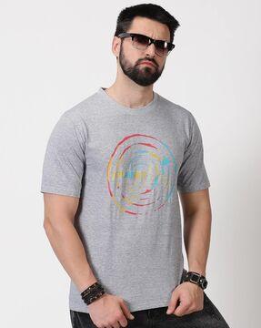 men graphic regular fit crew-neck t-shirt