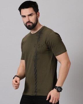 men graphic regular fit crew-neck t-shirt