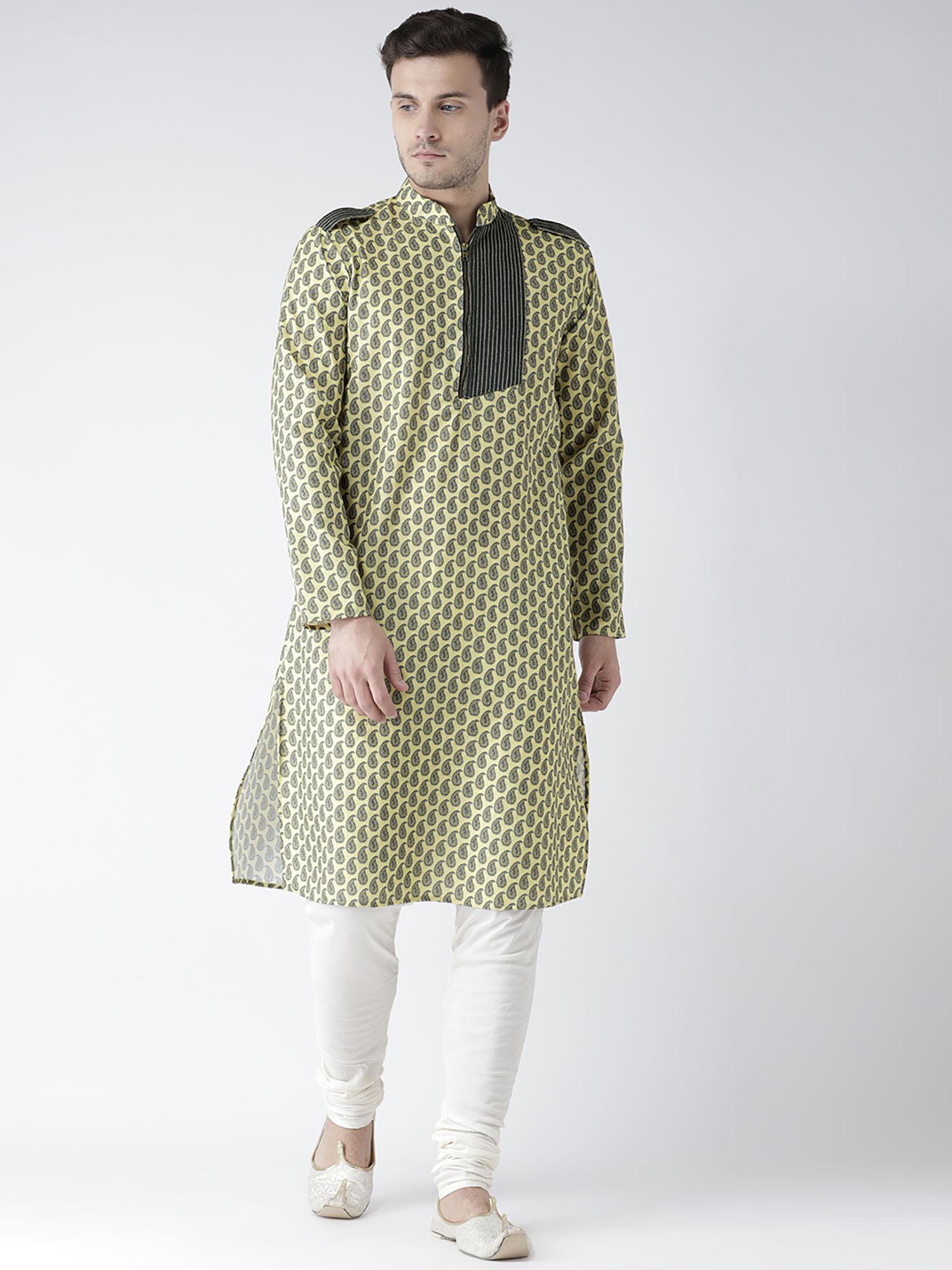 men green cotton kurta