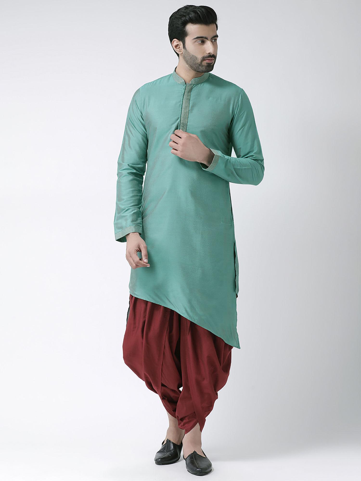 men green cotton kurta