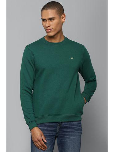 men green crew neck full sleeves casual sweatshirt