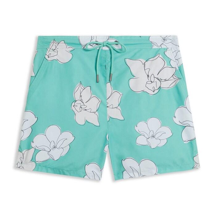 men green floral swim shorts