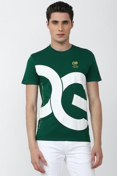 men green graphic print crew neck graphic t-shirts