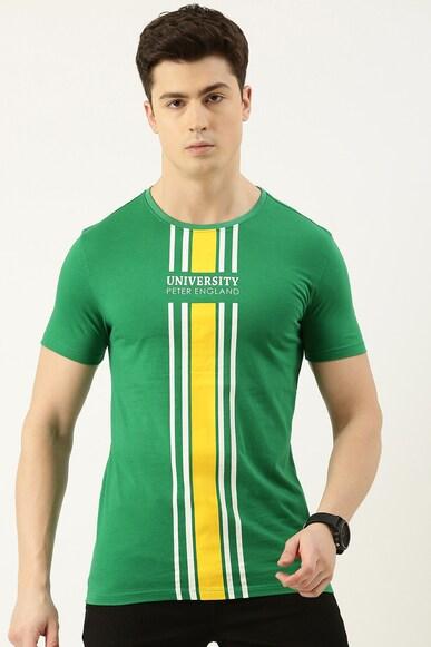 men green graphic print crew neck graphic t-shirts