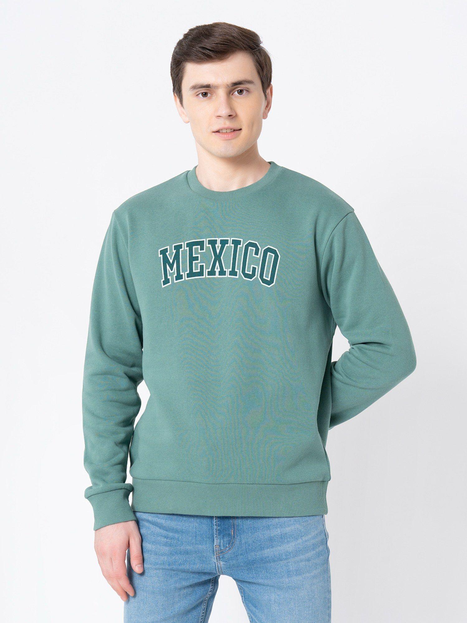 men green graphic print sweatshirt