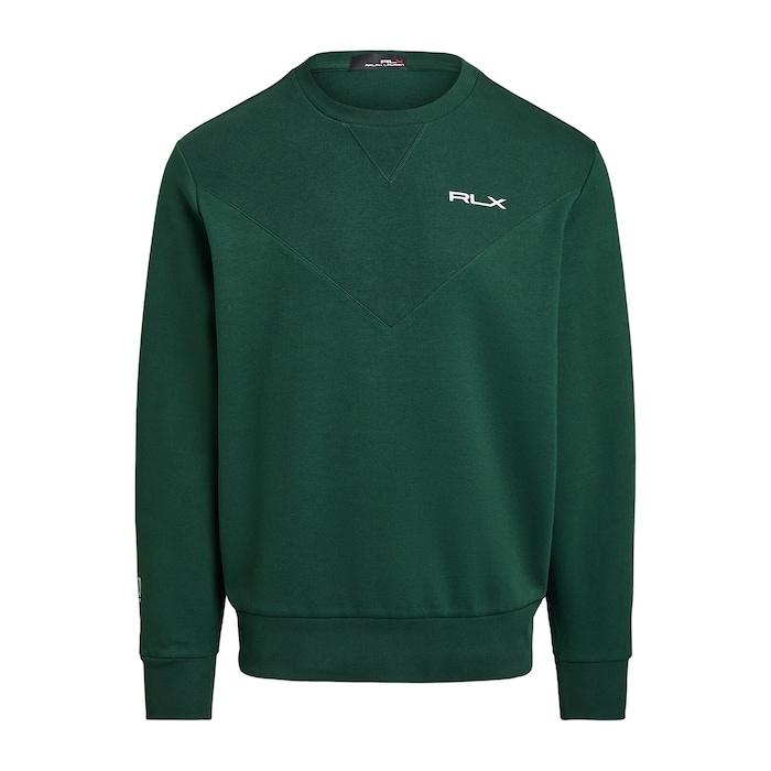 men green logo double-knit sweatshirt