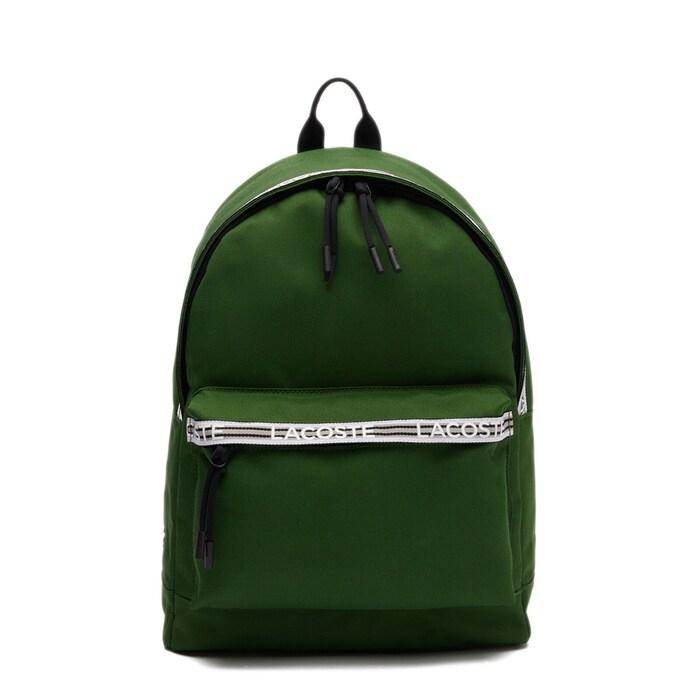 men green neocroc backpack with zipped logo straps