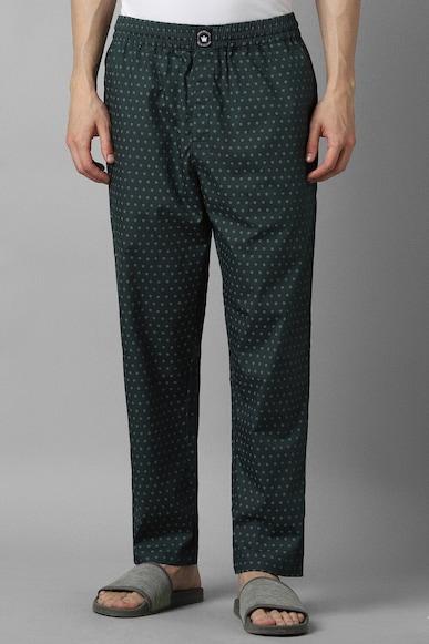 men green print casual lounge pant