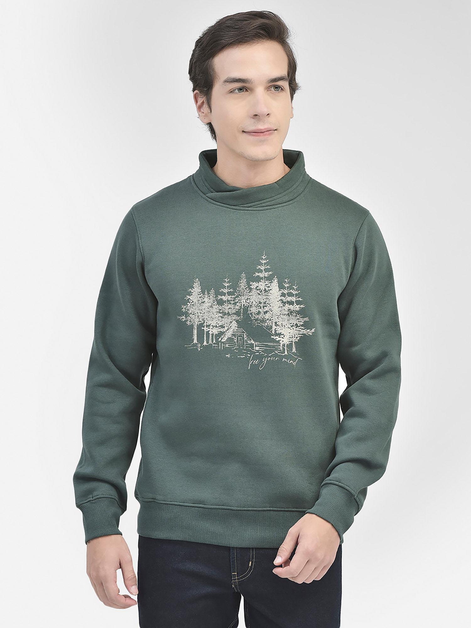 men green printed sweatshirt