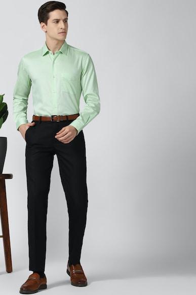 men green regular fit formal shirts