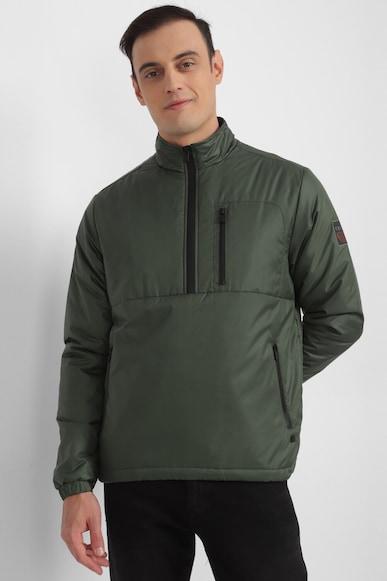 men green solid full sleeves casual jacket