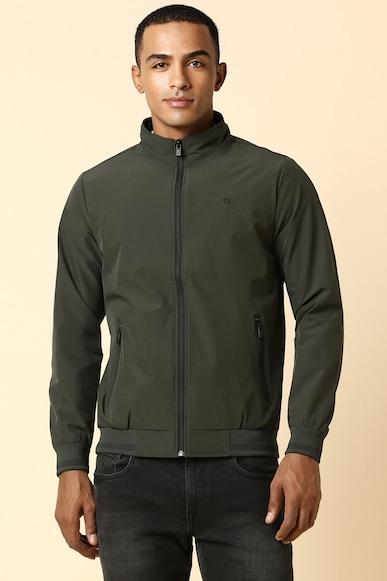 men green solid full sleeves casual jacket