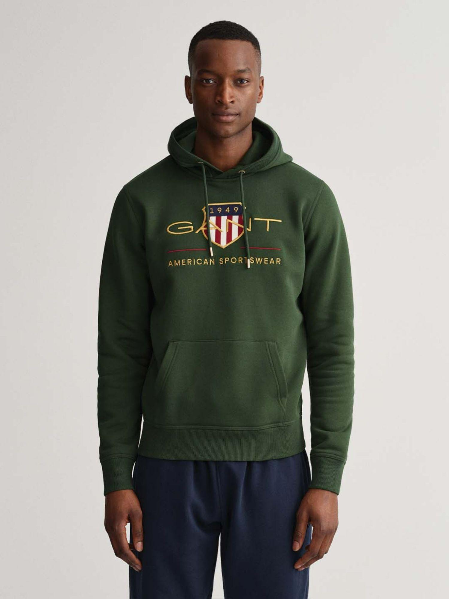 men green solid regular fit sweatshirt