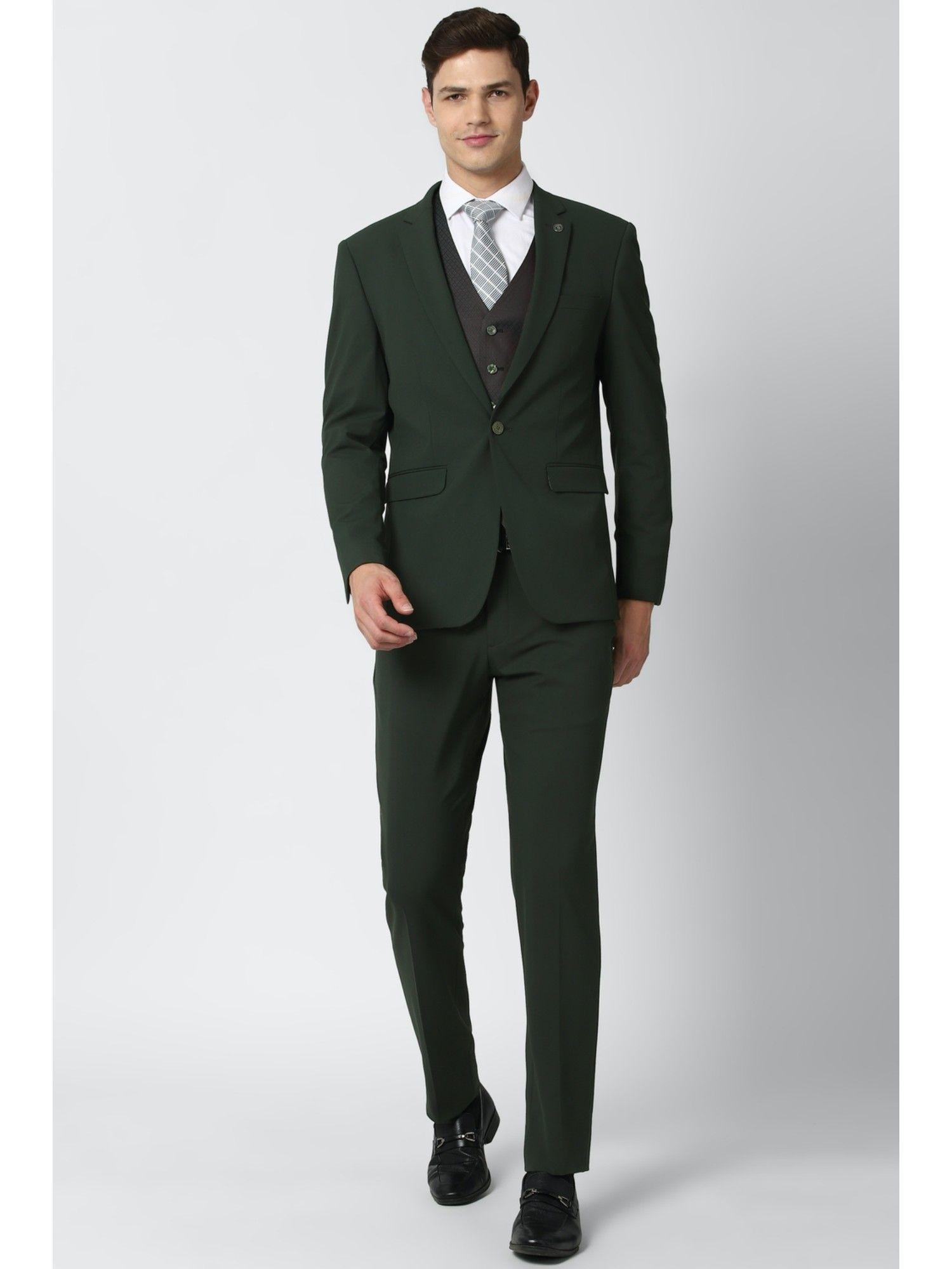 men green three piece suit (set of 3)