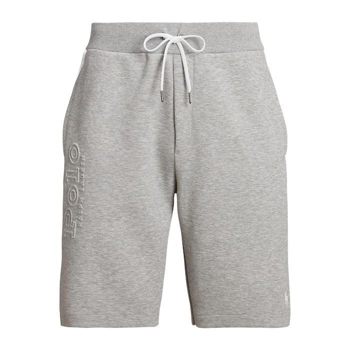 men grey 9.5-inch logo double-knit mesh short
