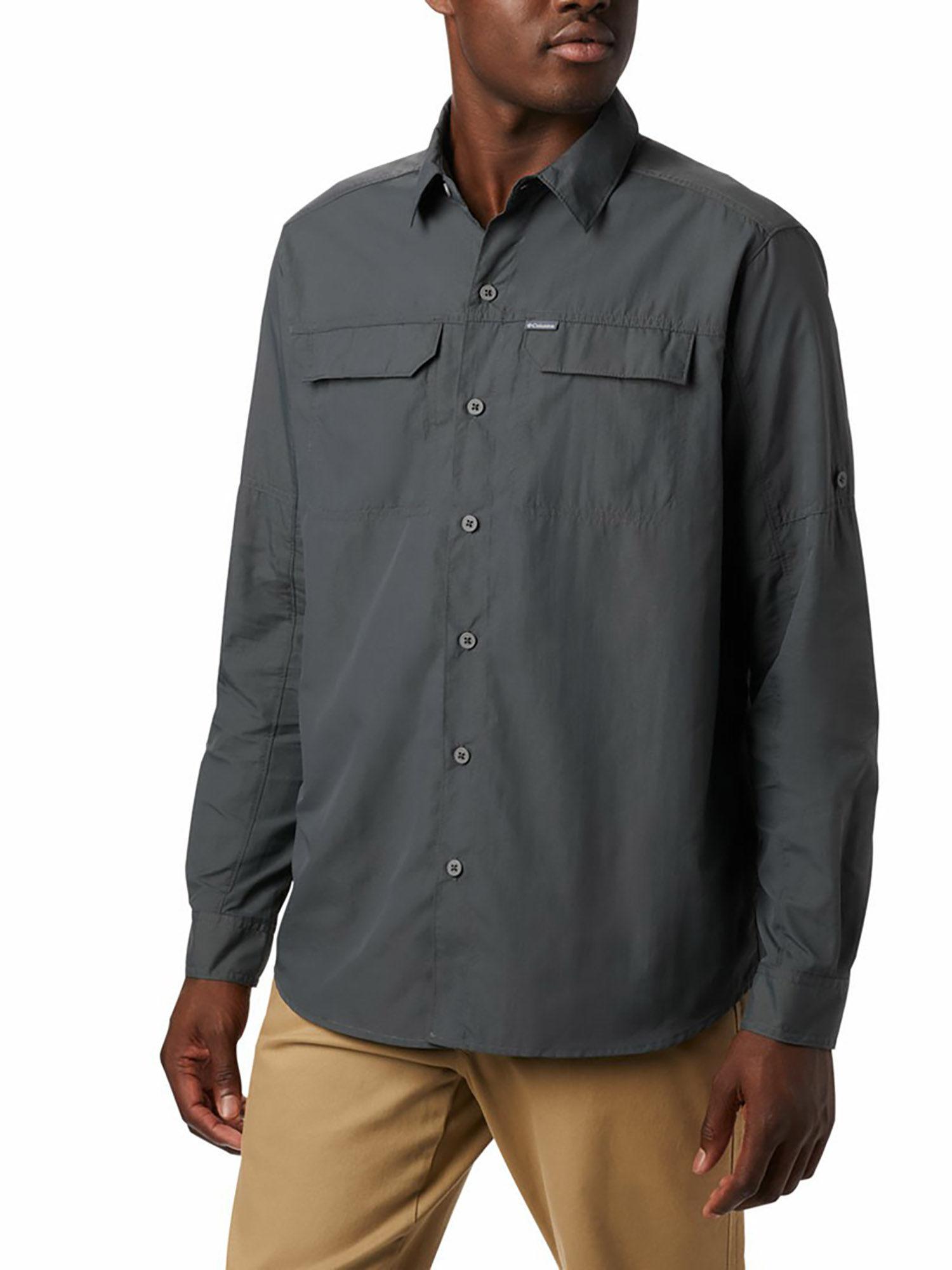 men grey full sleeve silver ridge2.0 long sleeve shirt