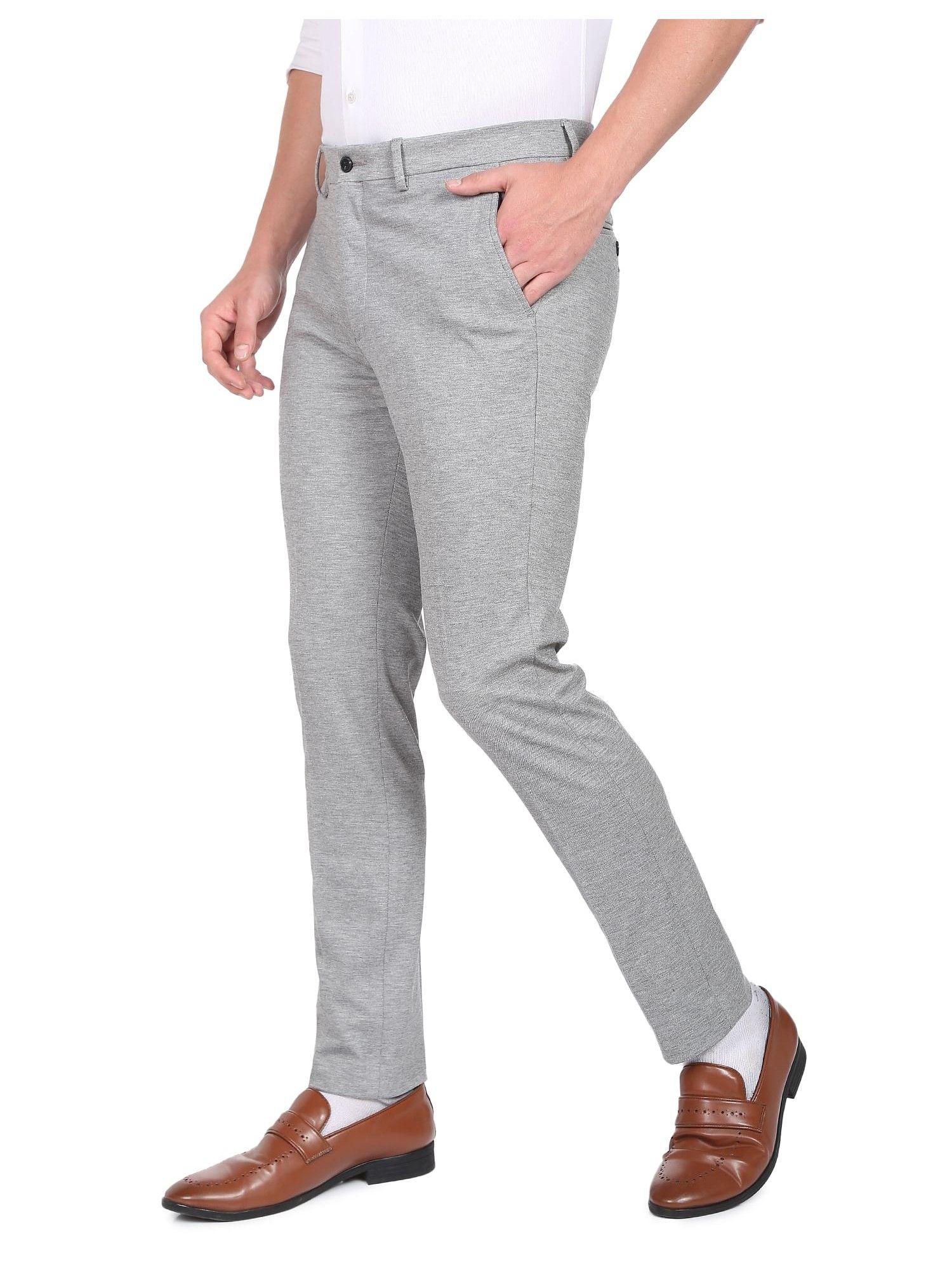 men grey hudson tailored fit formal trouser