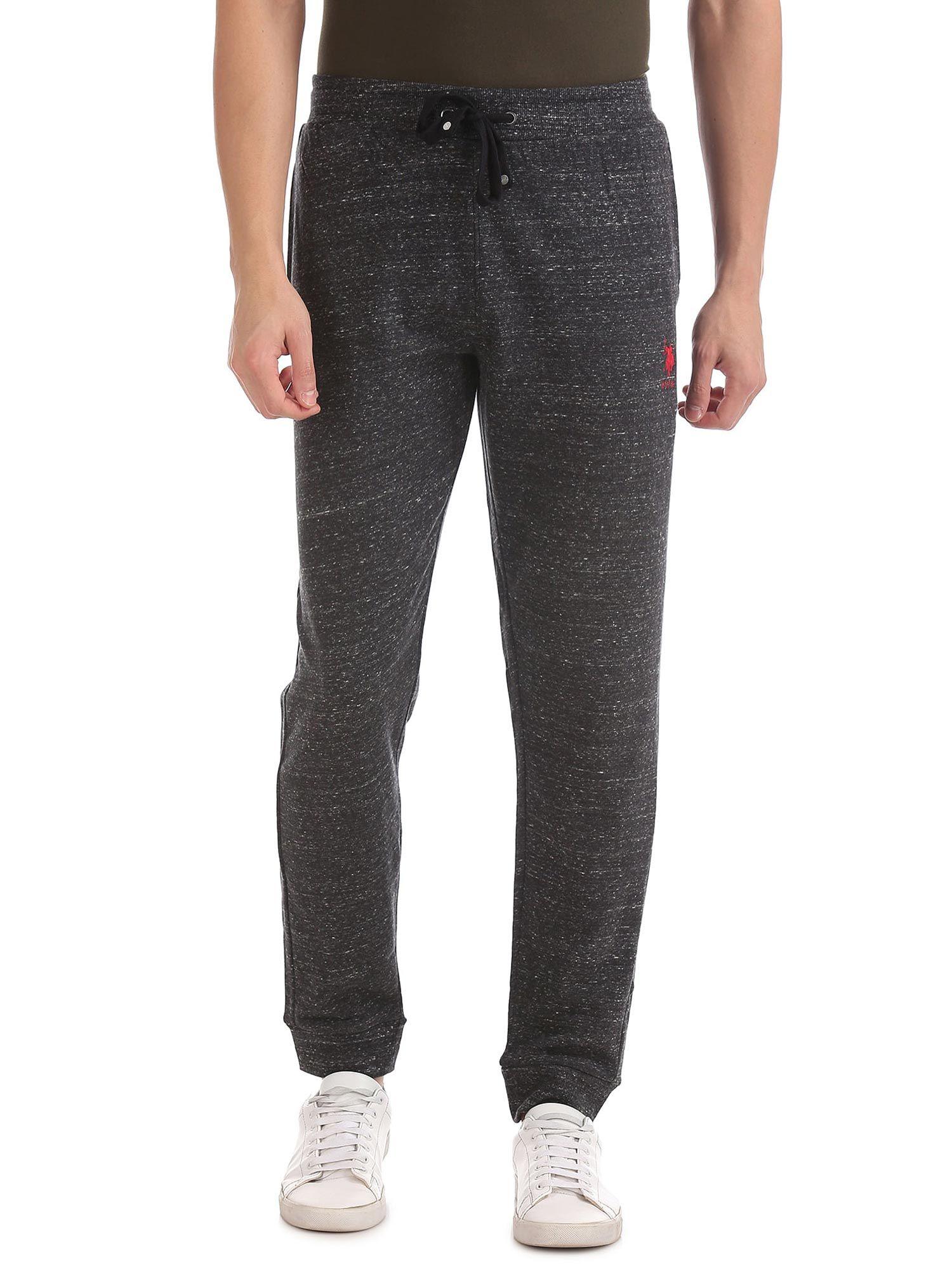 men grey i603 comfort fit solid cotton poly joggers