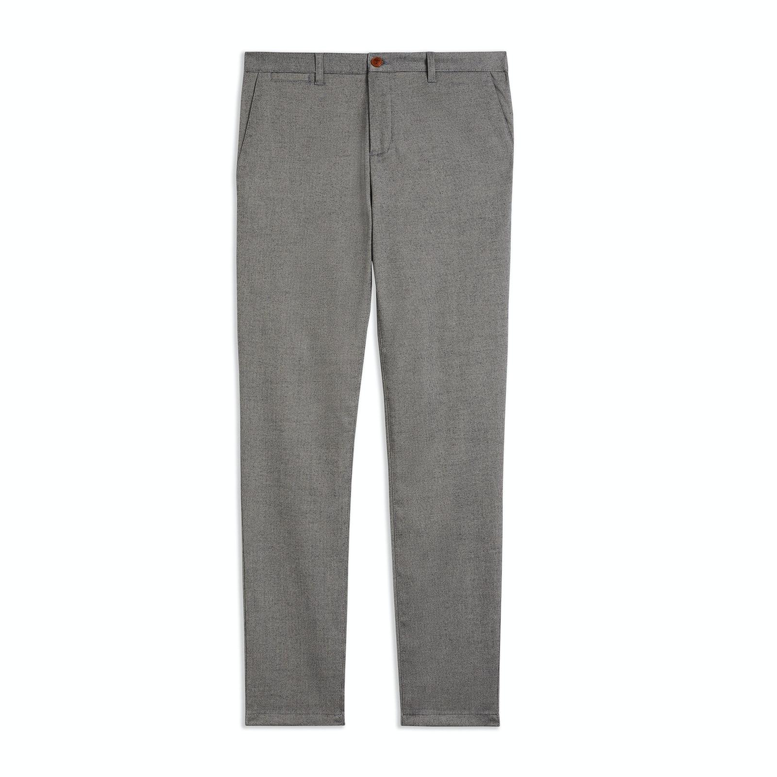men grey irvine fit textured trousers