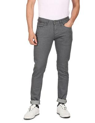 men grey justin skinny fit rinsed jeans