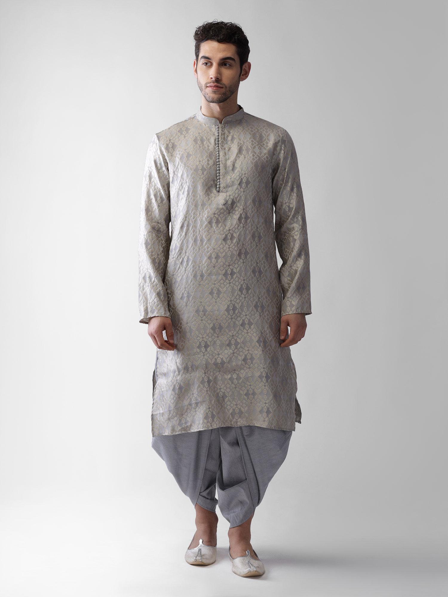 men grey kurta