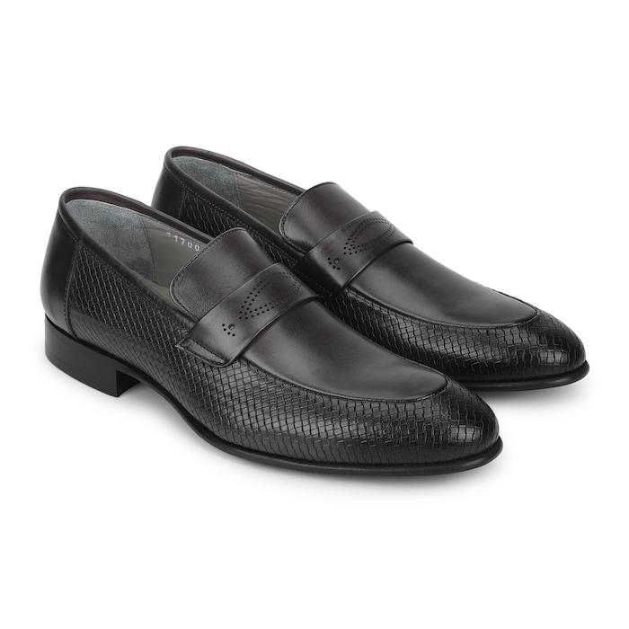 men grey matelasse classic loafers