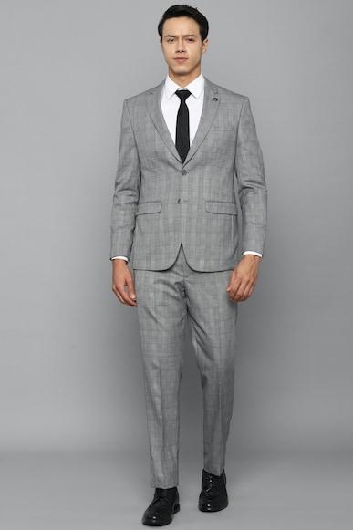 men grey slim fit check formal two piece suit