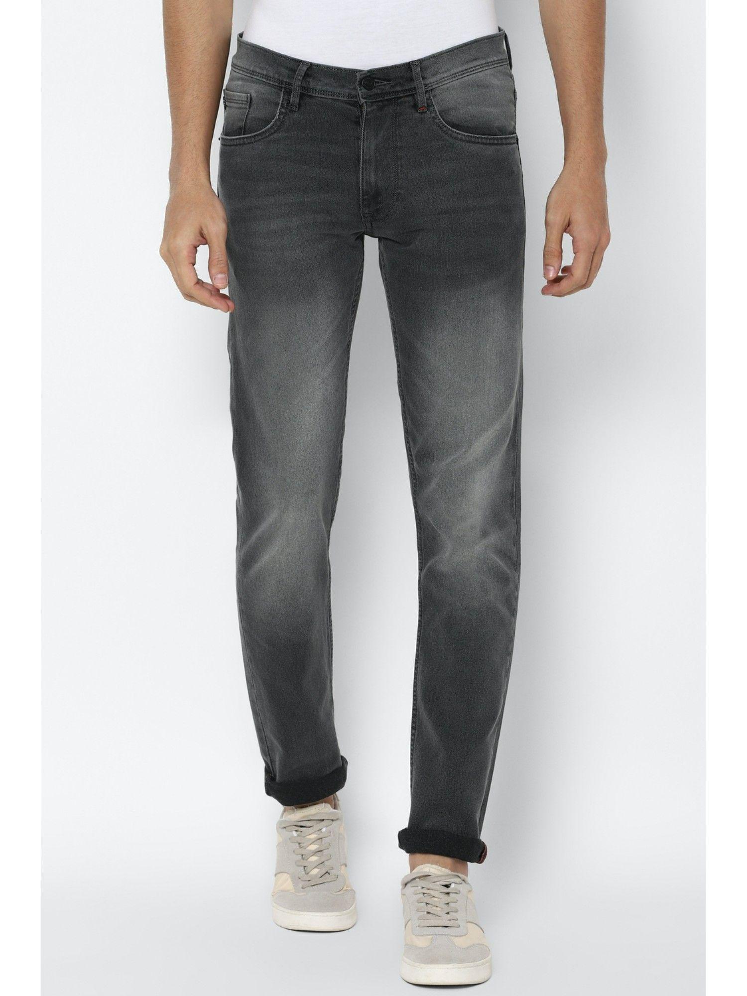 men grey slim jeans