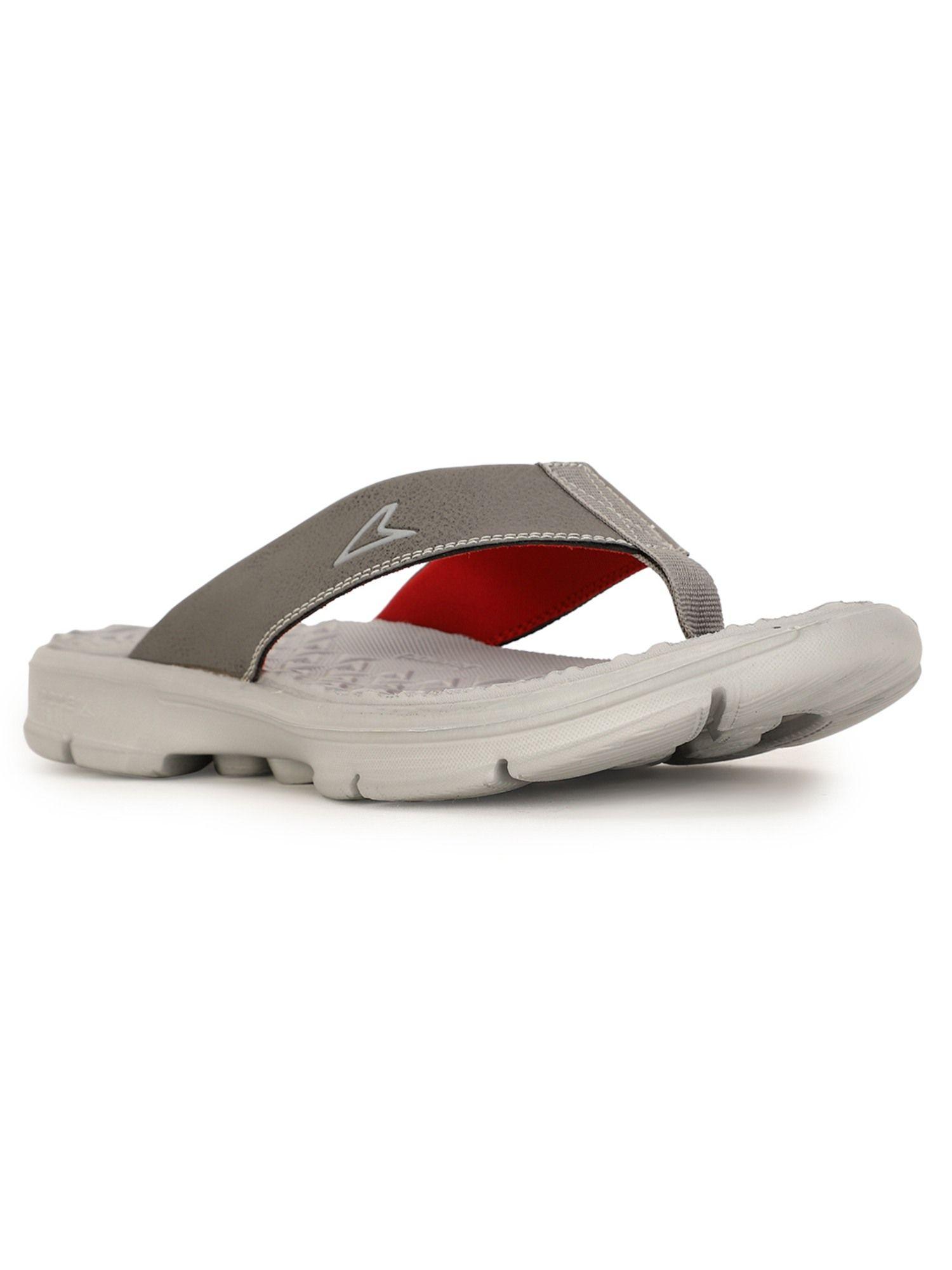 men grey slip-on flipflops